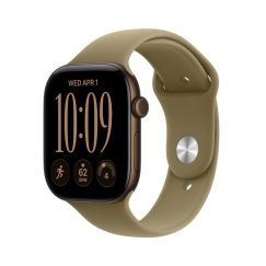 Apple Watch Series 12 GPS + Cellular 46mm Dark Bronze Aluminium Case with Olive Sport Band - M/L