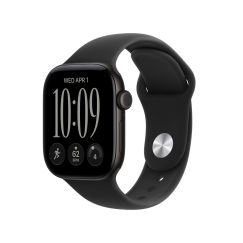 Apple Watch Series 12 GPS + Cellular 42mm Black Aluminium Case with Black Sport Band - M/L