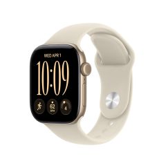 Apple Watch Series 12 GPS + Cellular 42mm Light Gold Aluminium Case with Sand Sport Band - M/L